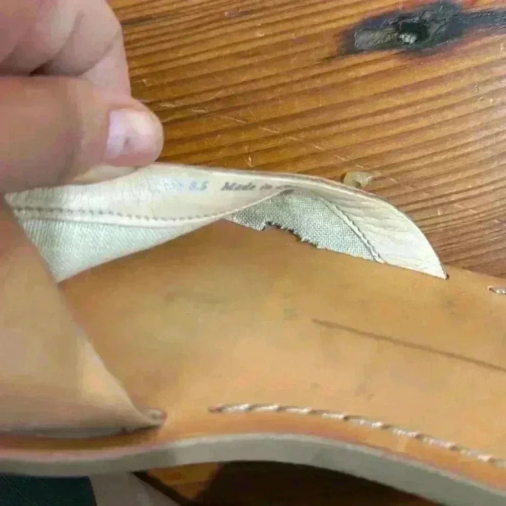 Dolce Vita Womens Hildy Slides Sandals Brown Caramel Leather Slip On 8.5 - Picture 5 of 5